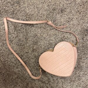 JustFab Blush Heart Crossbody Bag